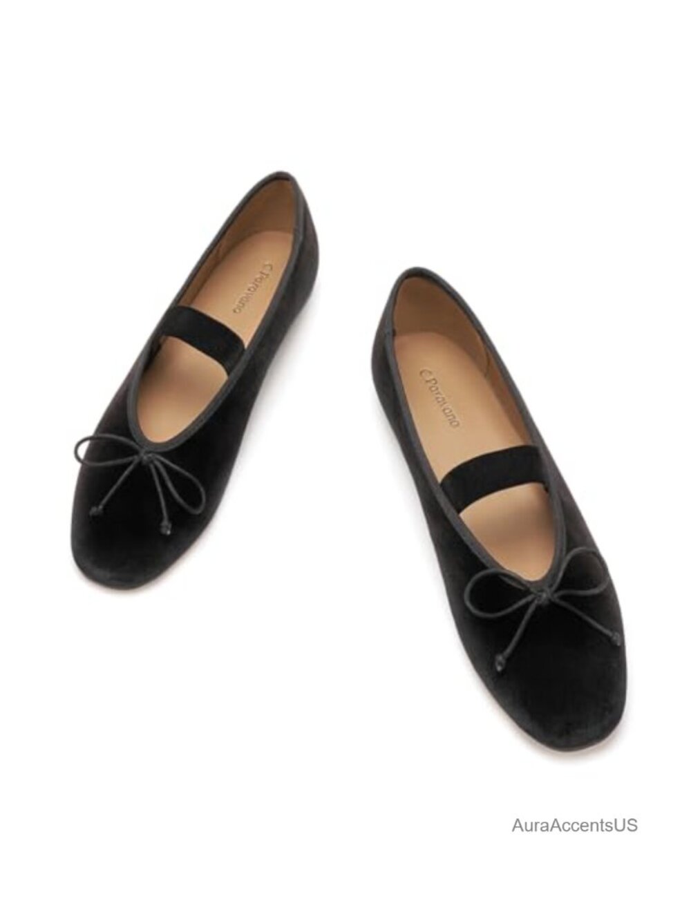 Mary Jane Ballet Flats Velvet Lambskin Leather Lined Round Toe Women Shoes